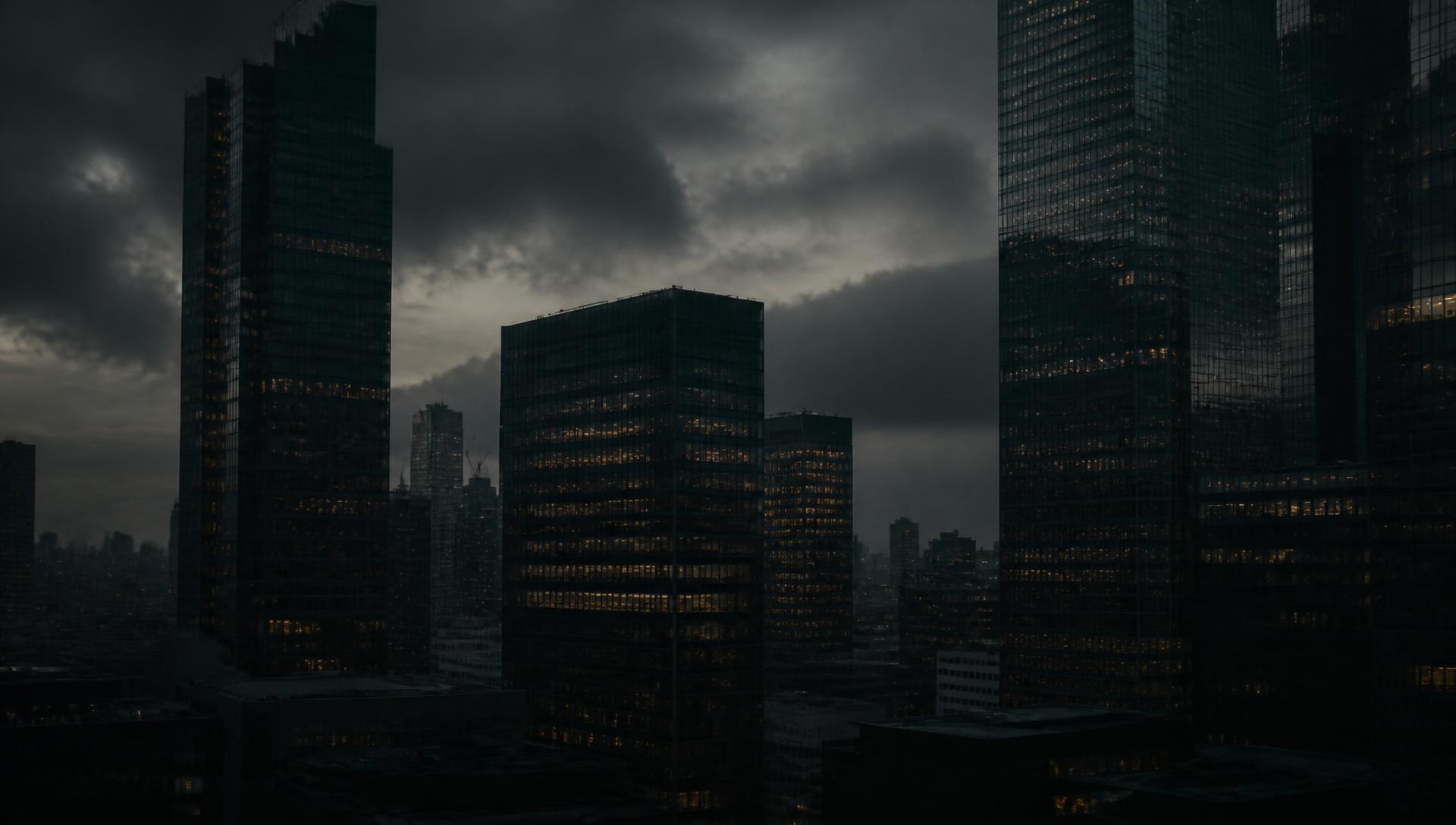 Cinematic skyline of the Disrupt or Die universe